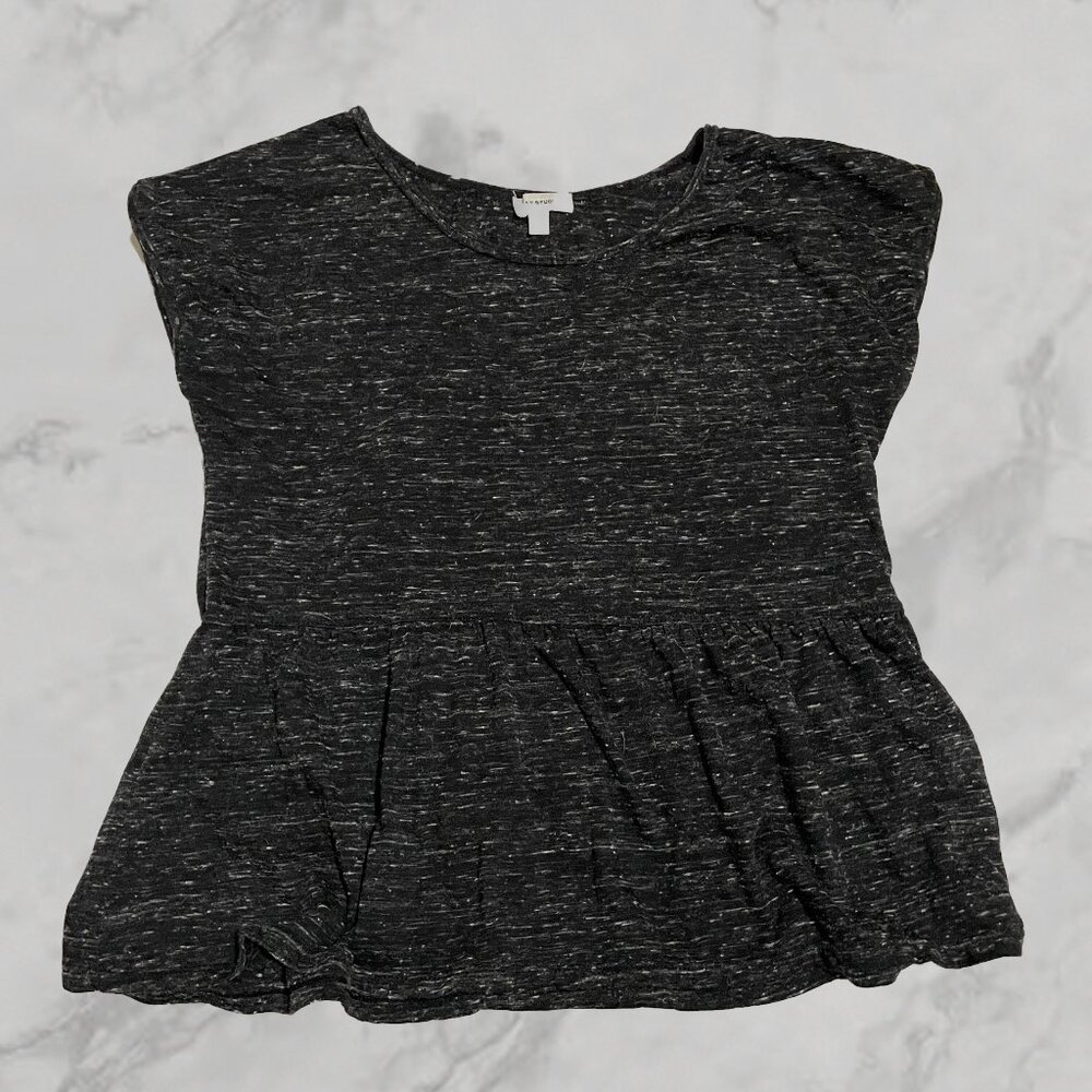 Max Studio Gray Sleeveless Babydoll Peplum Top - Small